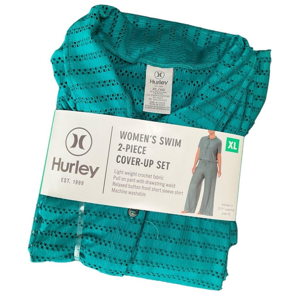 Hurley Women's Swimwear Cover Up Set Green Size XL NWT - Picture 2 of 8